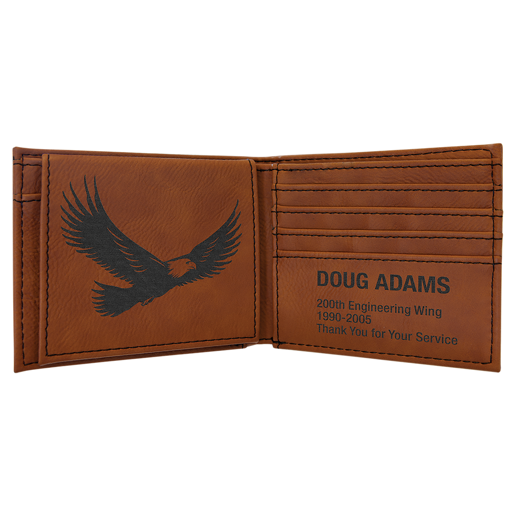 Rawhide Leatherette Bifold Wallet with Flip ID