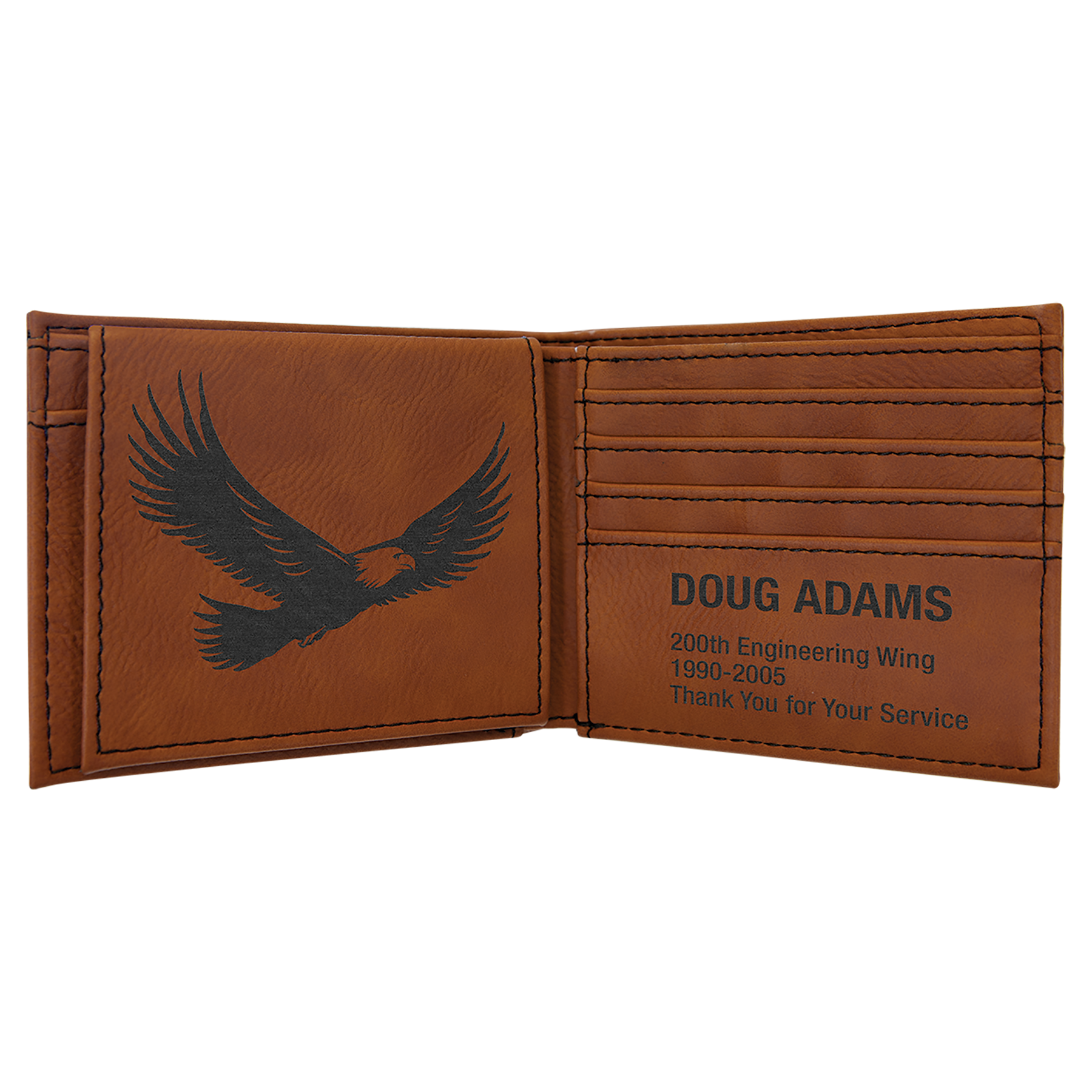Rawhide Leatherette Bifold Wallet with Flip ID