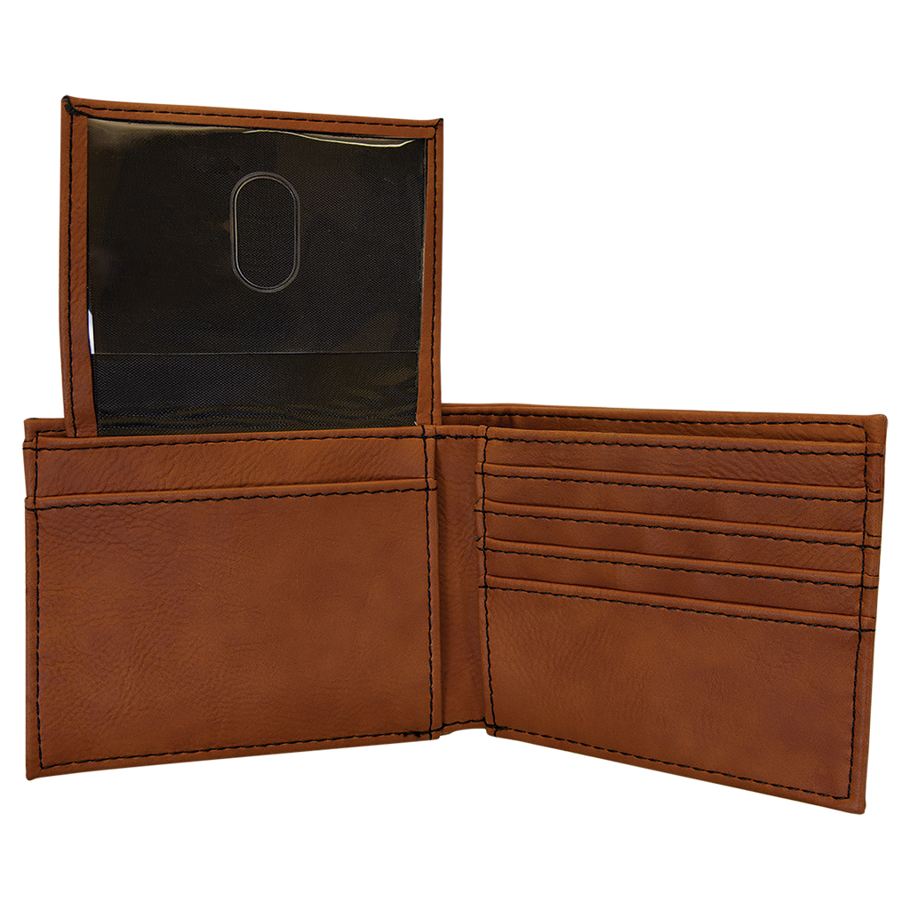 Rawhide Leatherette Bifold Wallet with Flip ID