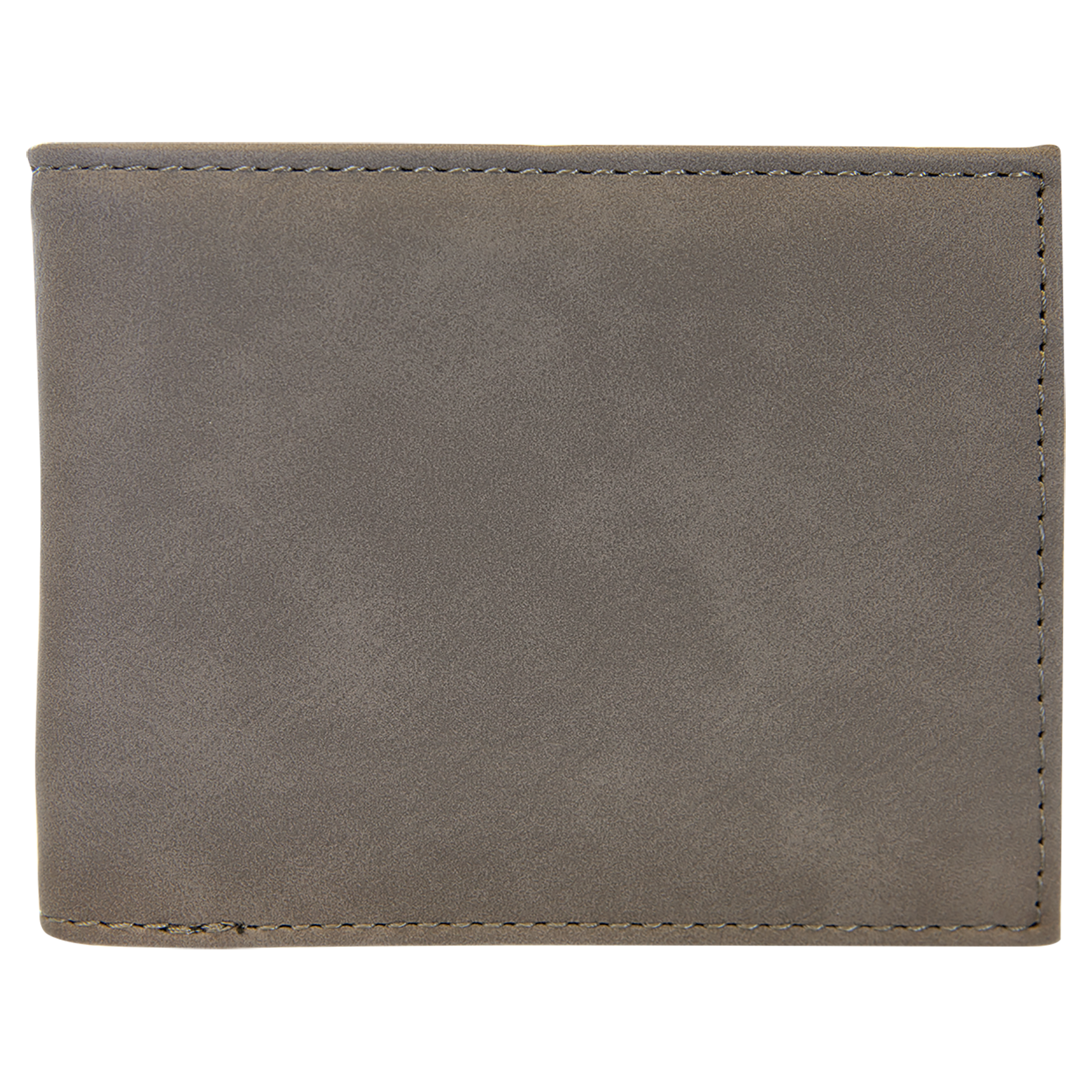 Gray Leatherette Bifold Wallet with Flip ID blank-preview