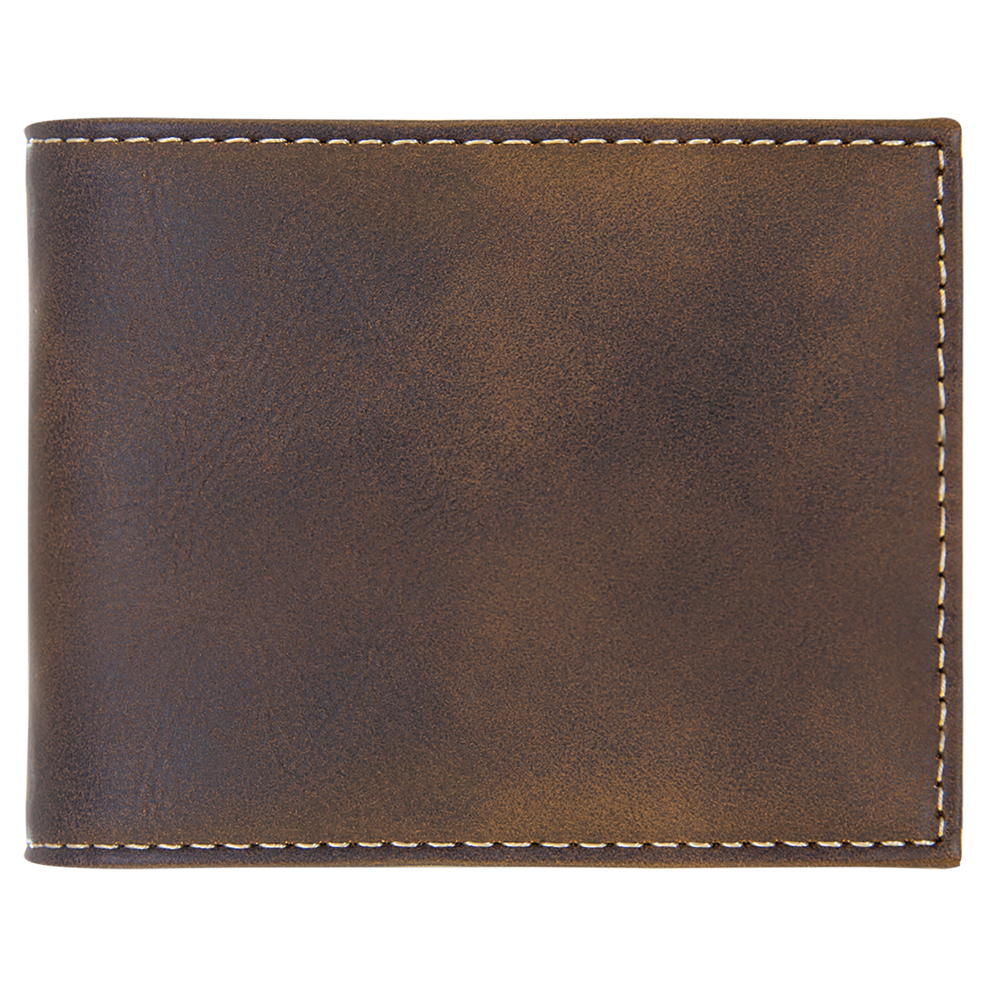 Rustic/Gold Leatherette Bifold Wallet with Flip ID preview