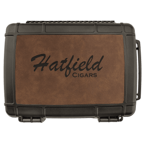 Dark Brown Leatherette Travel Cigar Case