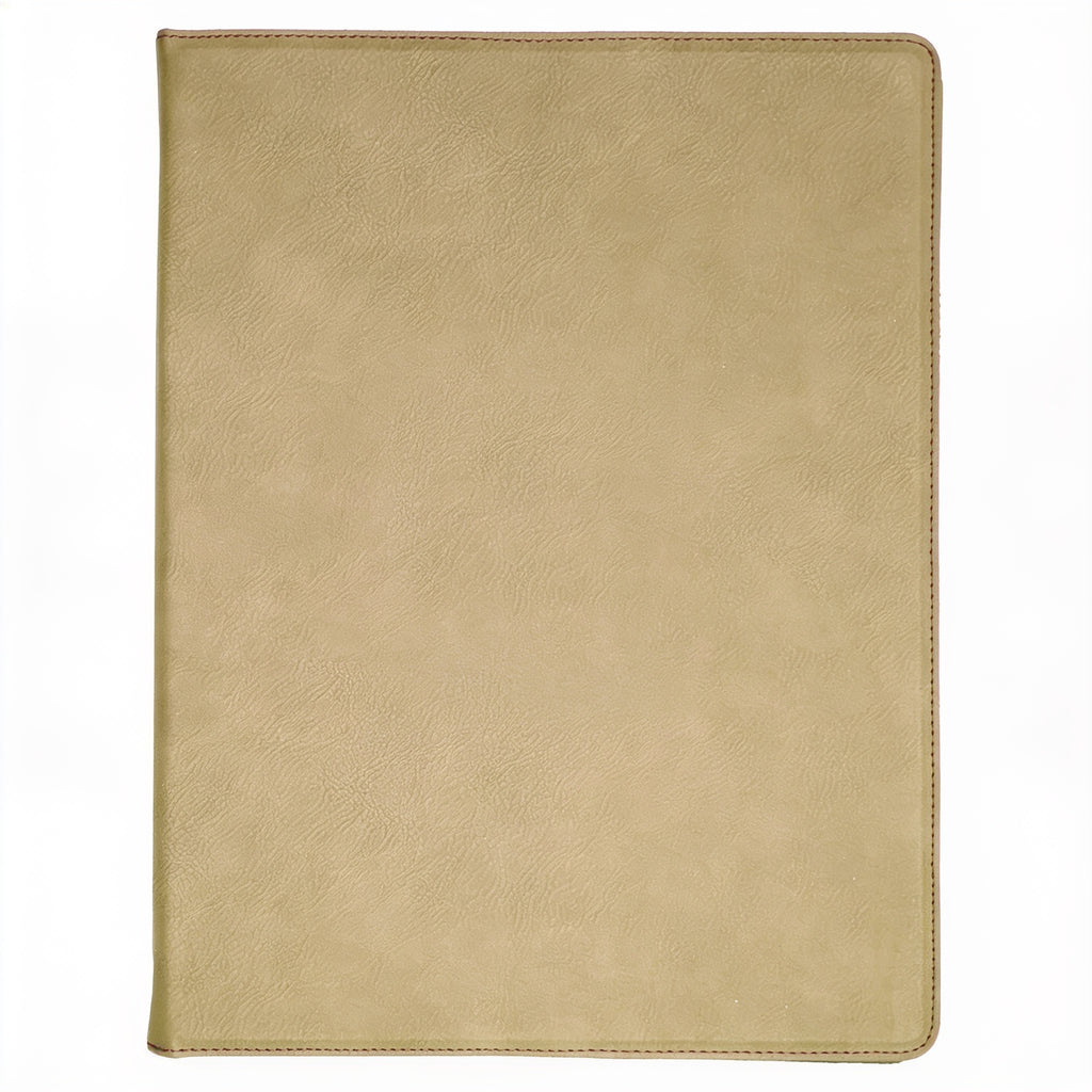 Light Brown Leatherette Portfolio with Notepad blank-preview