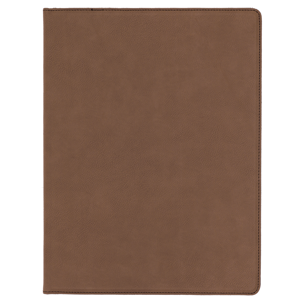 Dark Brown Leatherette Portfolio with Notepad blank-preview