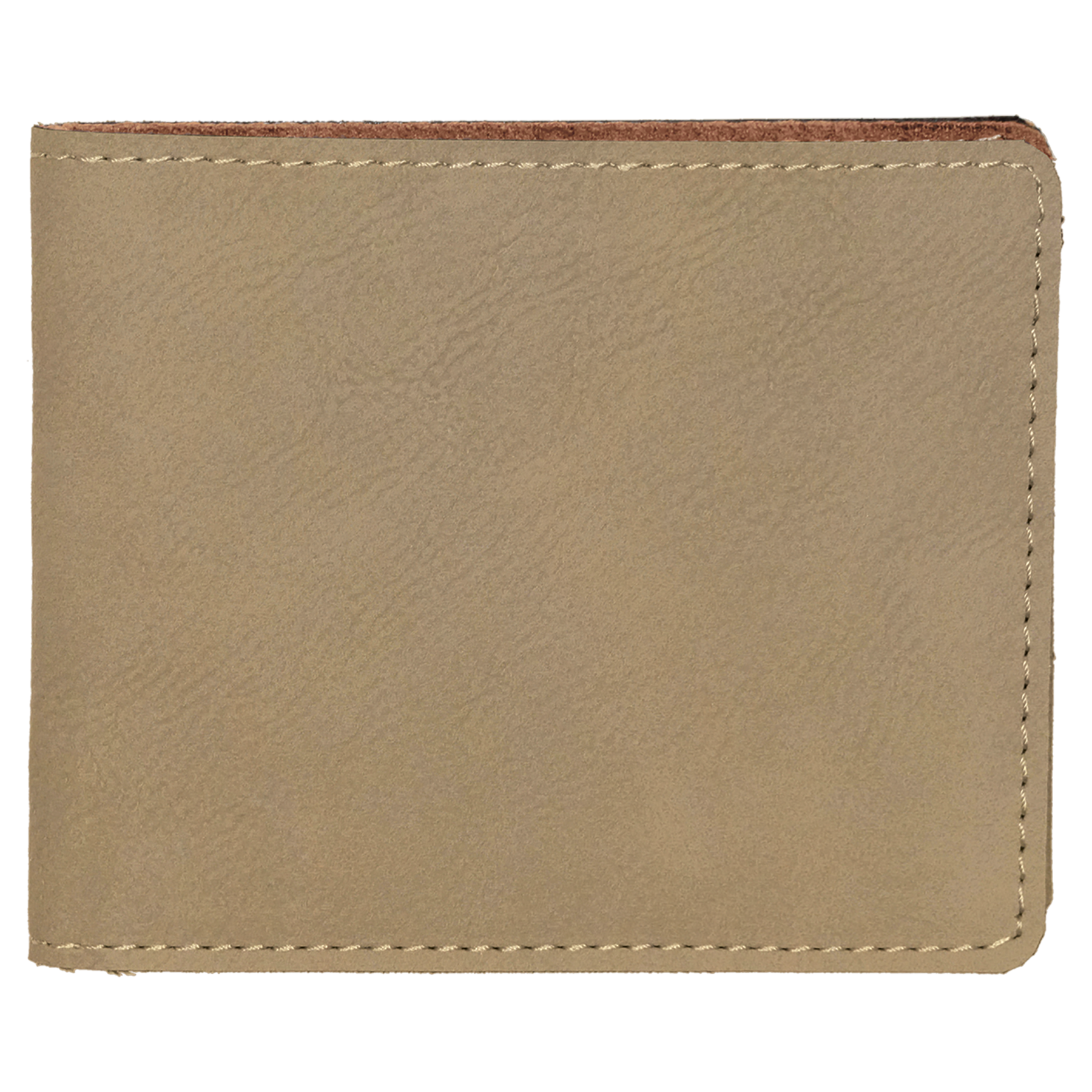 Light Brown Leatherette Bifold Wallet blank-preview