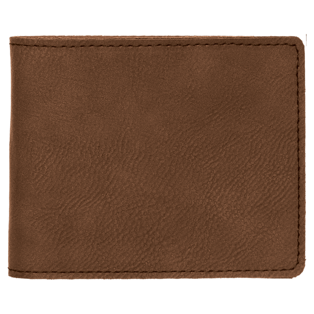 Dark Brown Leatherette Bifold Wallet