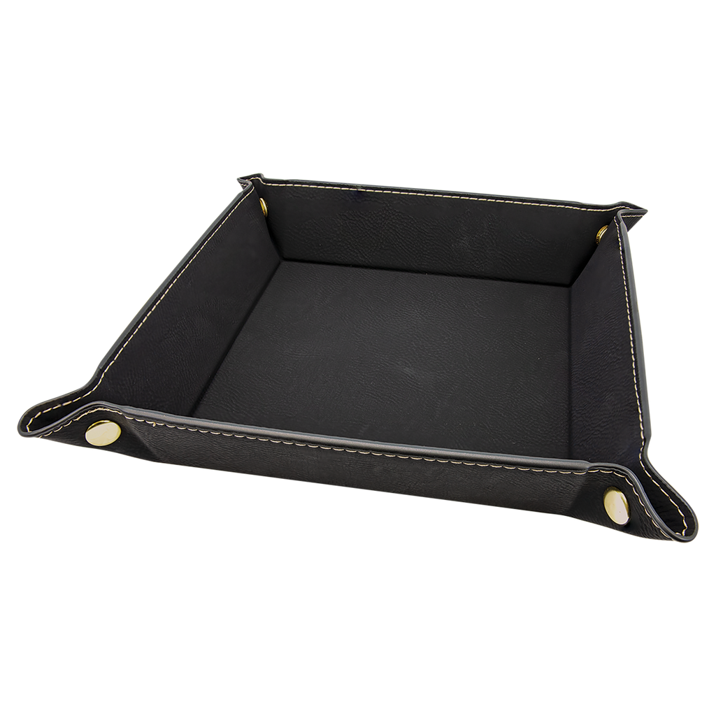 Black/Gold Leatherette Snap Up Tray blank-preview