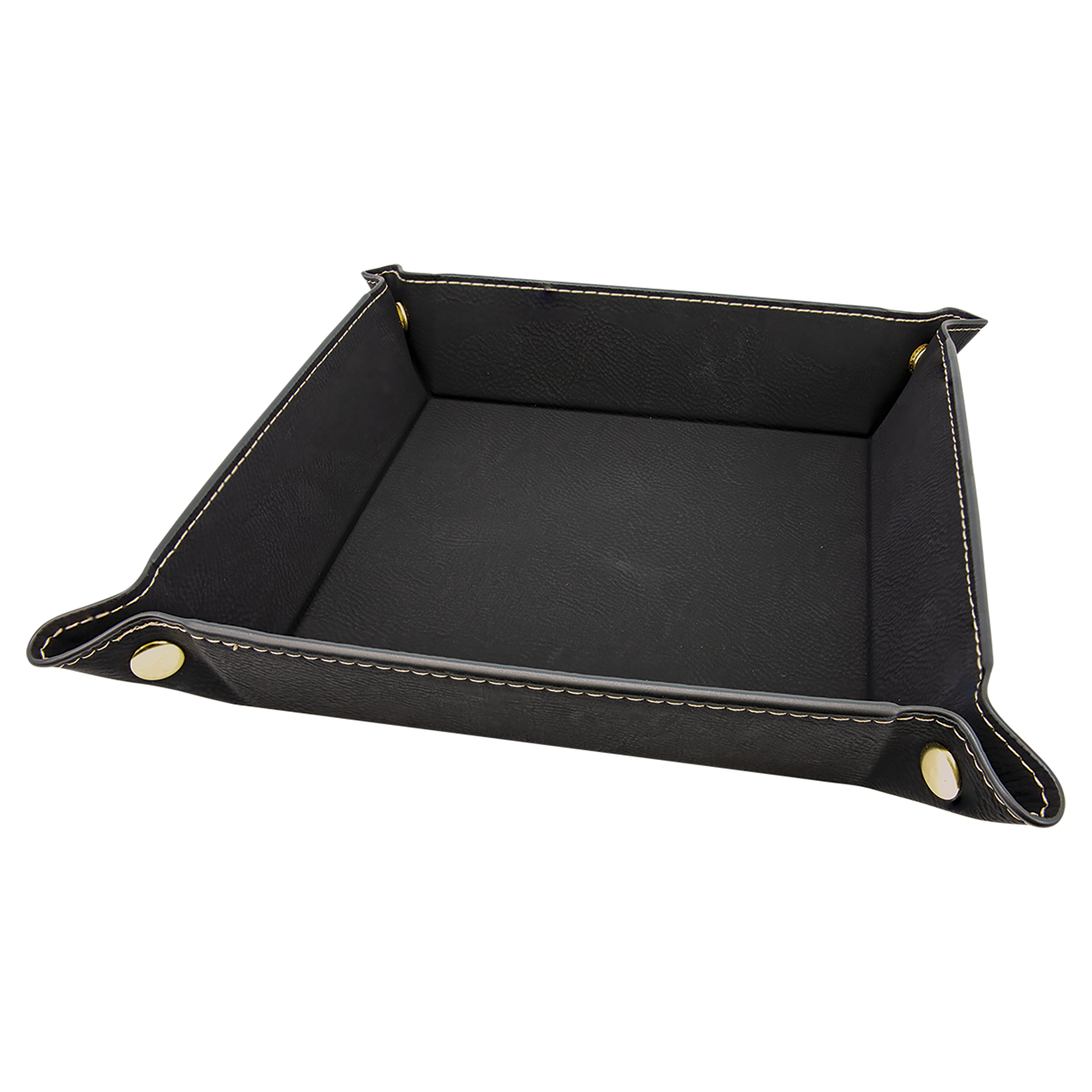 Black/Gold Leatherette Snap Up Tray blank-preview
