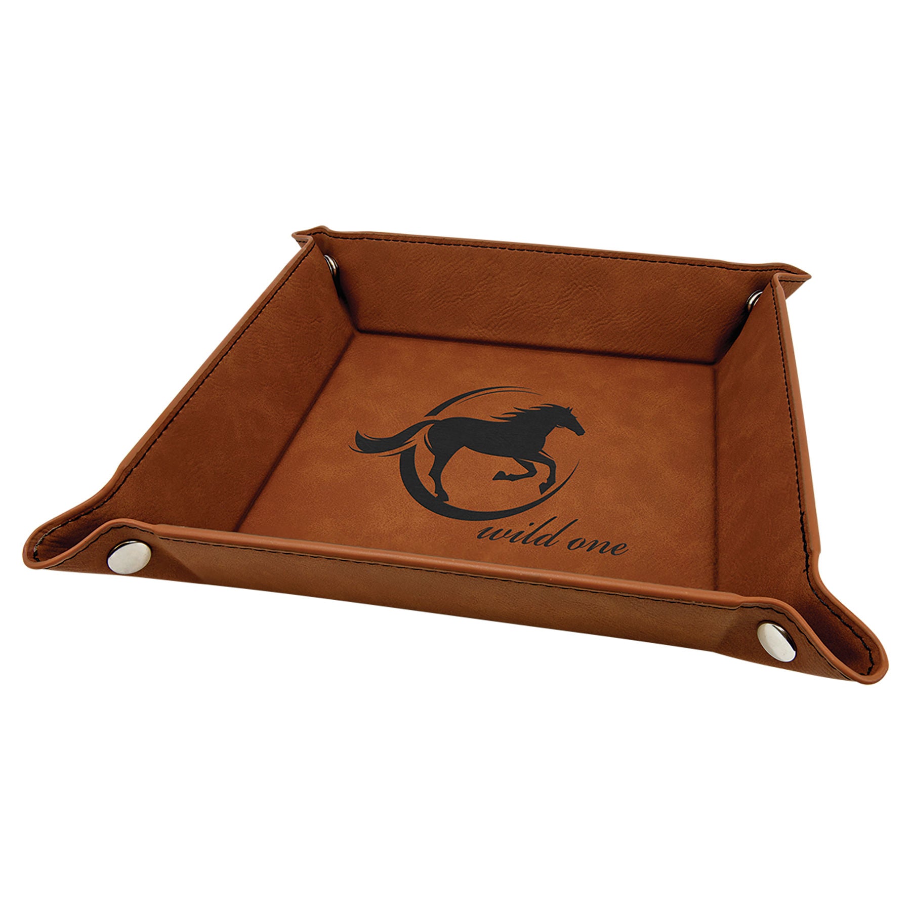Rawhide Leatherette Snap Up Tray