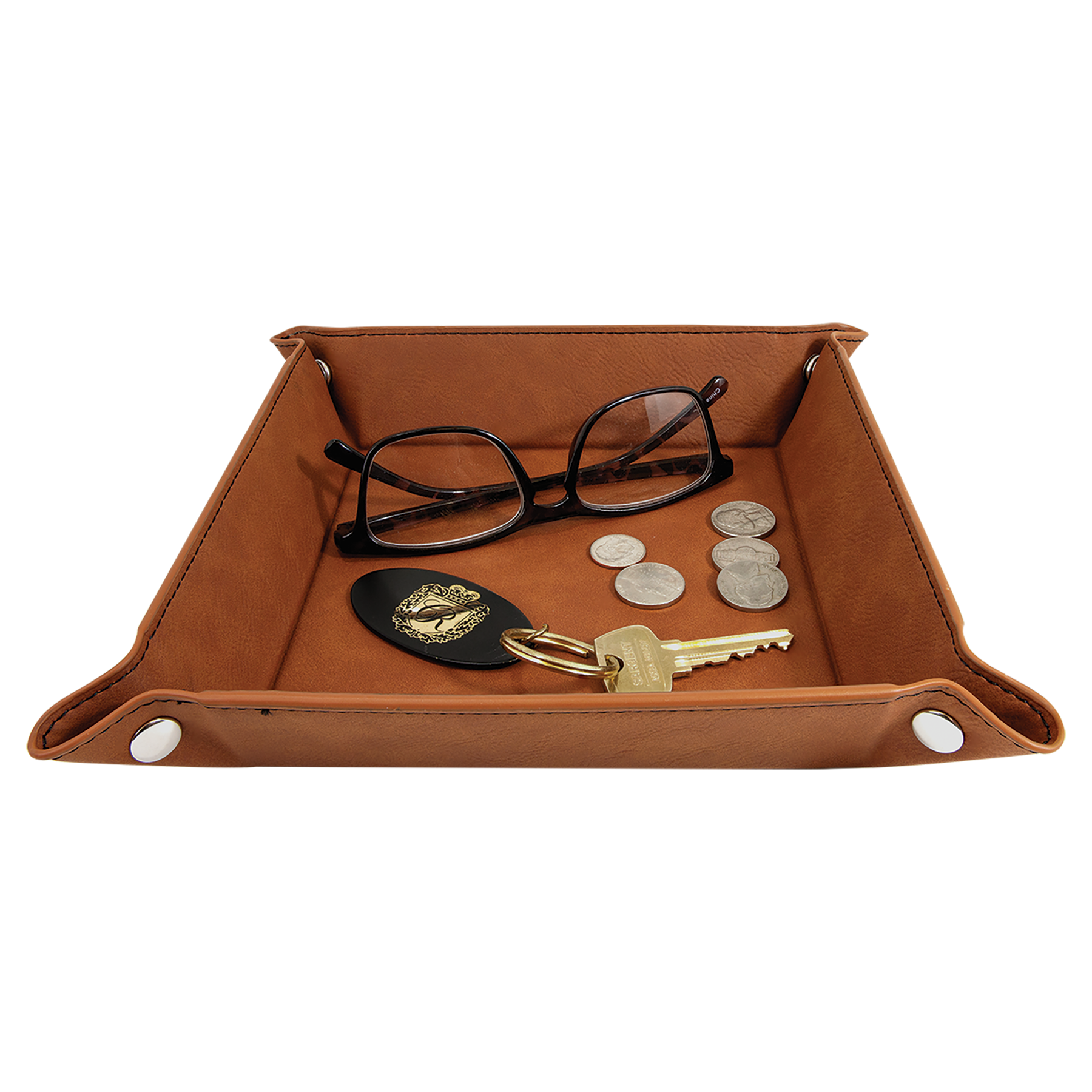 Rawhide Leatherette Snap Up Tray