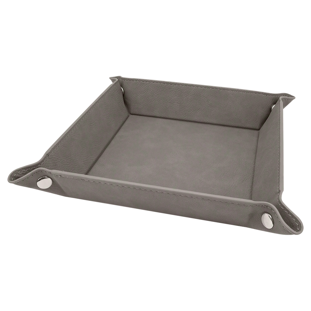 Gray Leatherette Snap Up Tray blank-preview