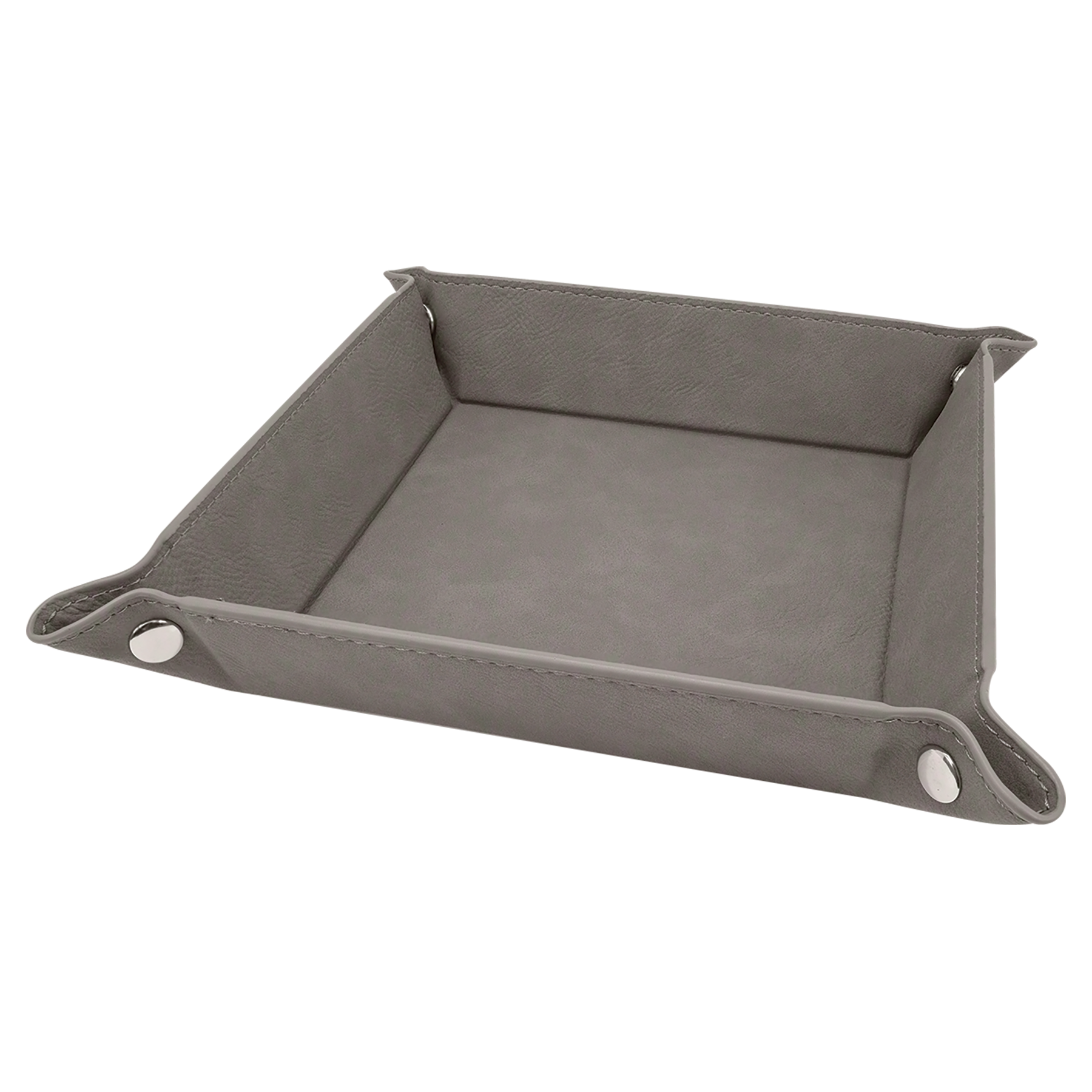 Gray Leatherette Snap Up Tray blank-preview