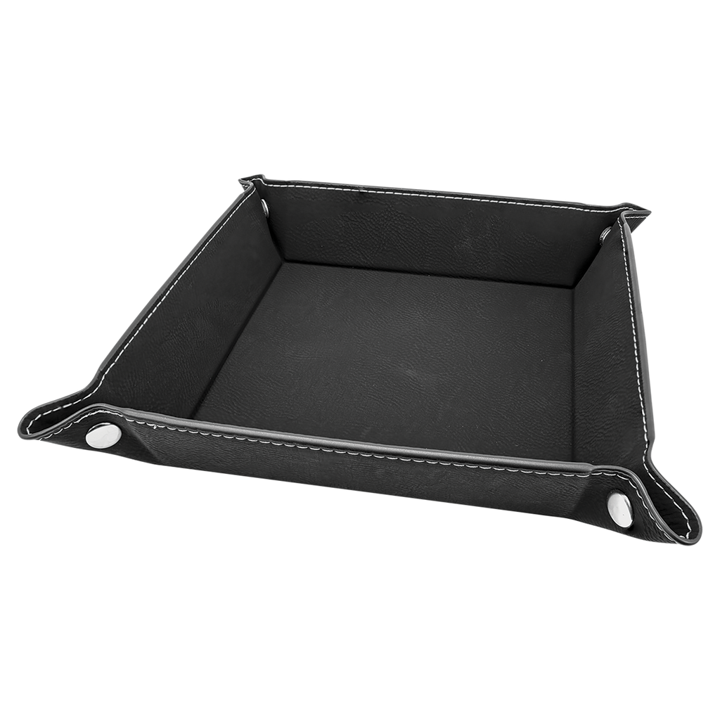 Black/Silver Leatherette Snap Up Tray blank-preview