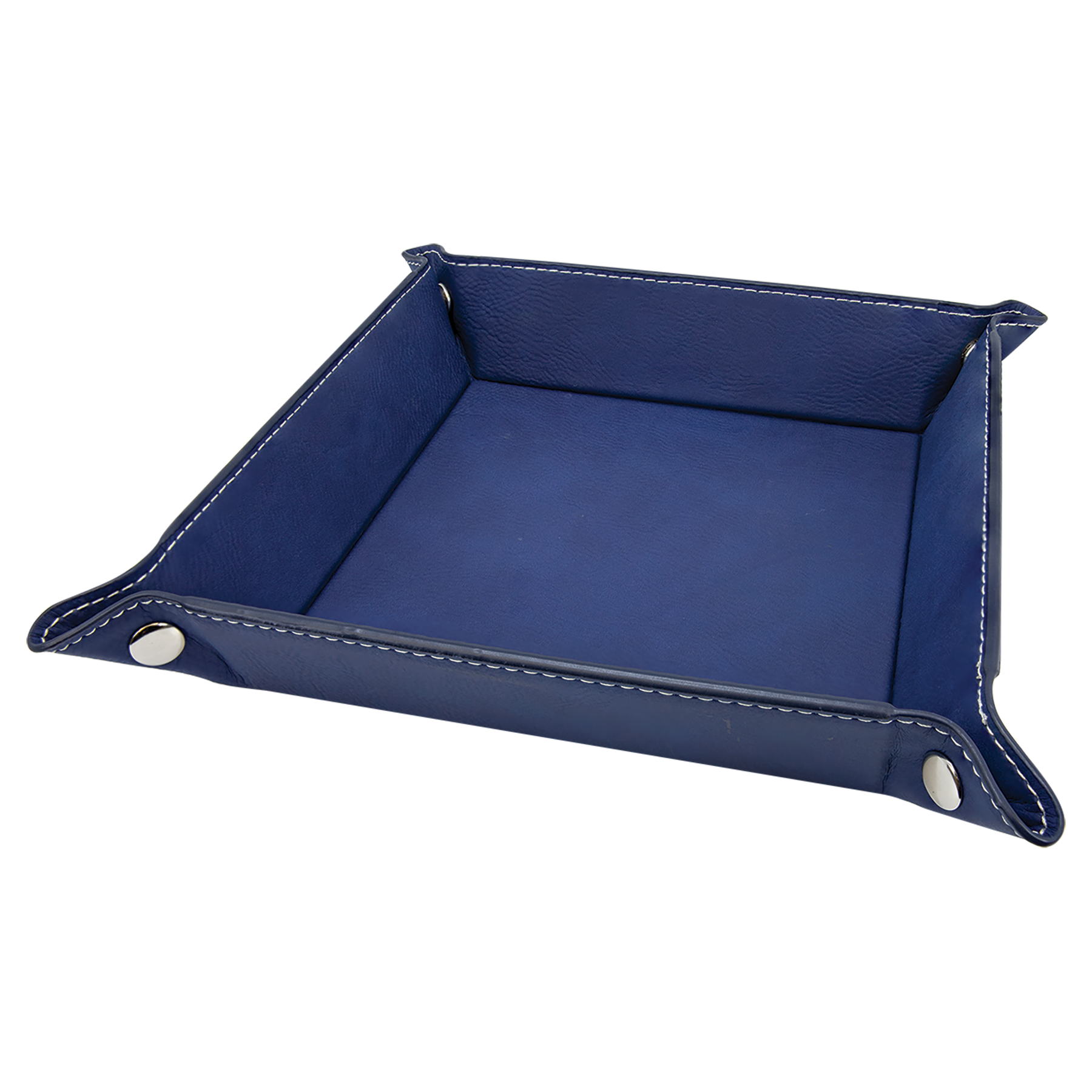 Blue/Silver Leatherette Snap Up Tray blank-preview