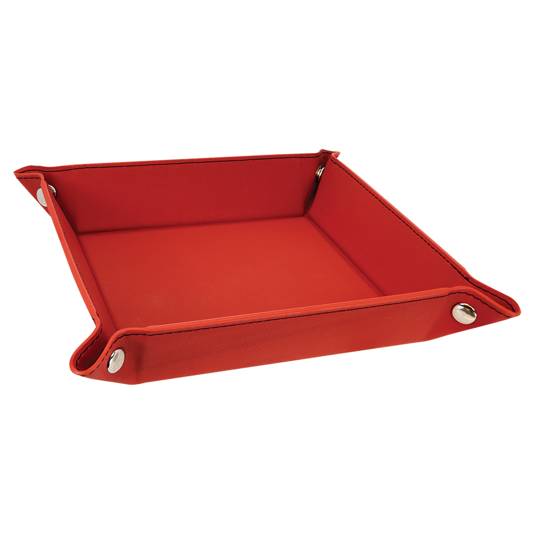 Leatherette Snap Up Tray – Red / Medium (6x6) preview