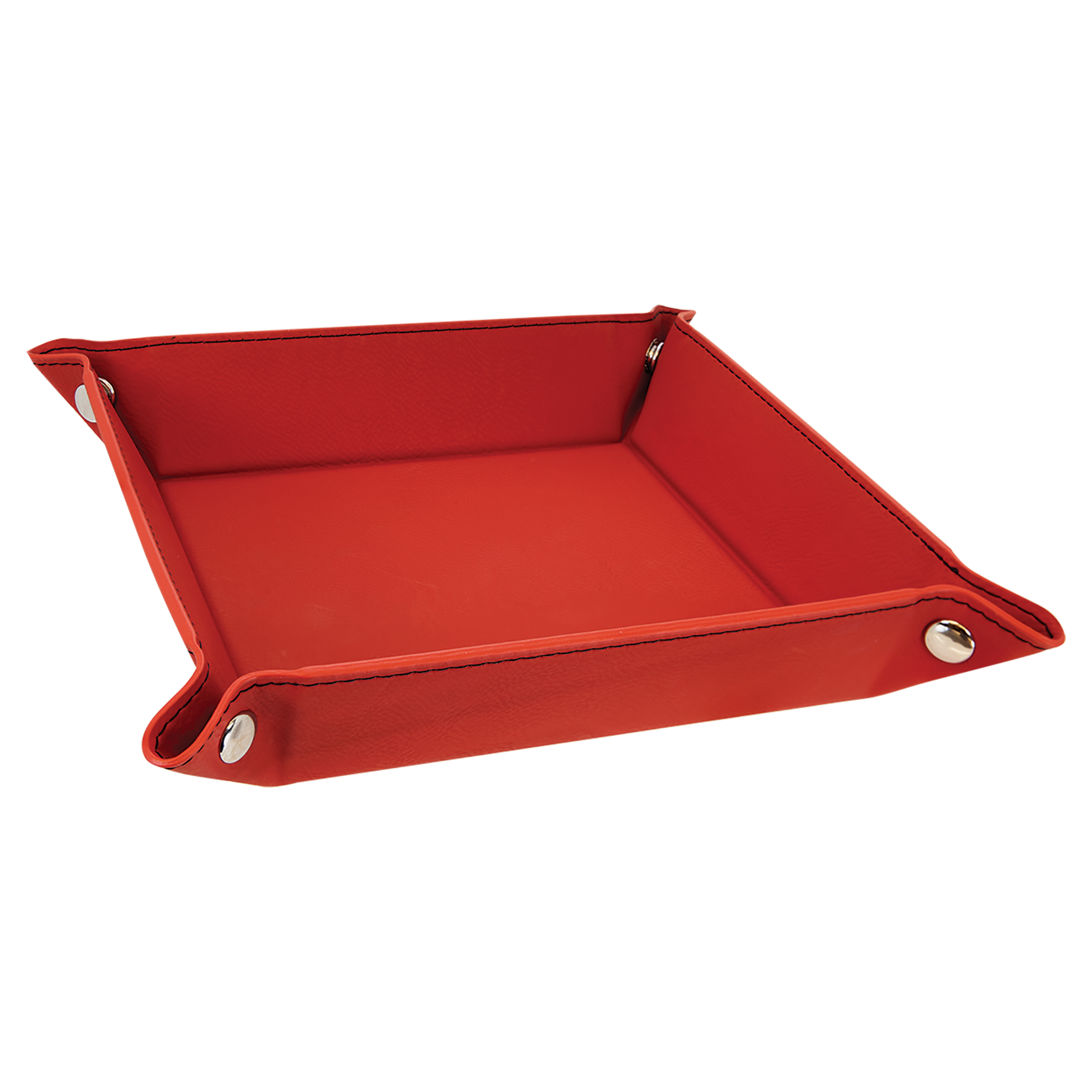 Red Leatherette Snap Up Tray blank-preview