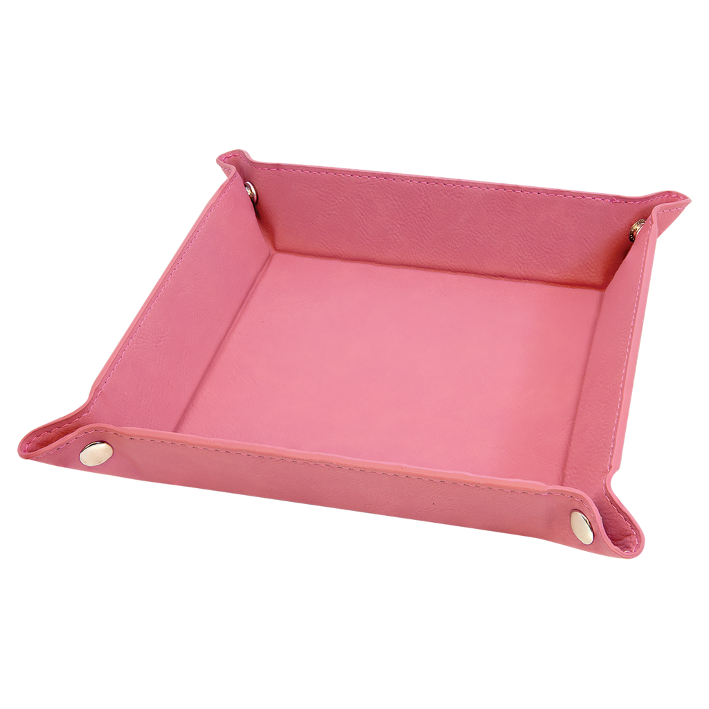 Pink Leatherette Snap Up Tray blank-preview