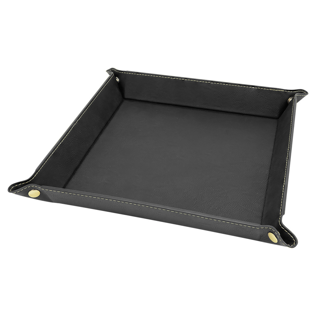 Black/Gold Leatherette Snap Up Tray blank-preview