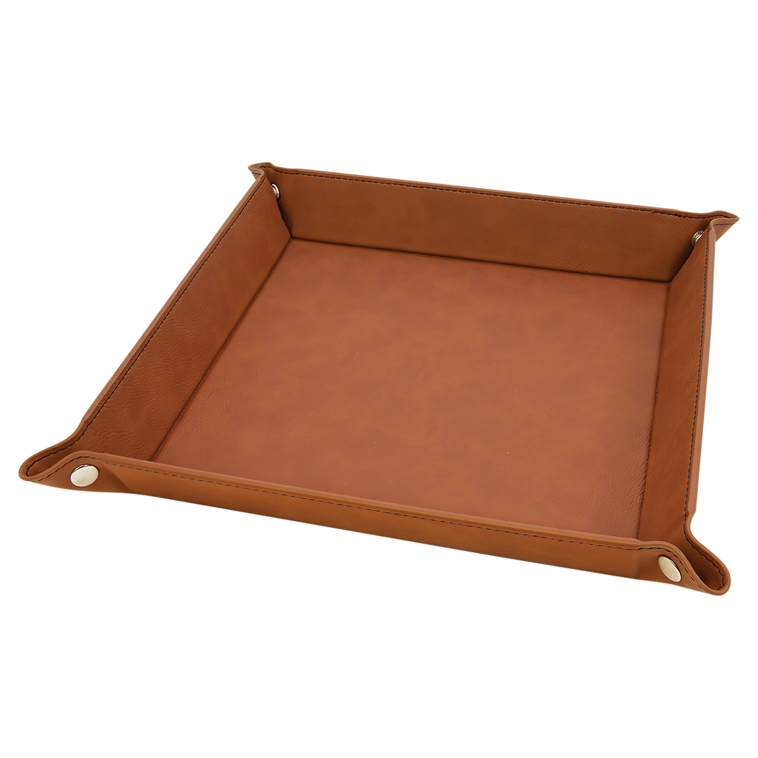 Leatherette Snap Up Tray – Rawhide / Large (9x9) preview