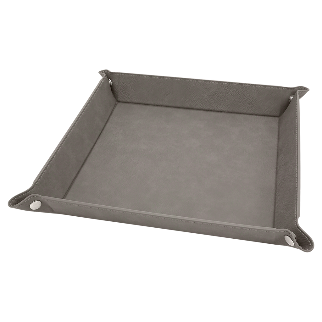 Gray Leatherette Snap Up Tray blank-preview