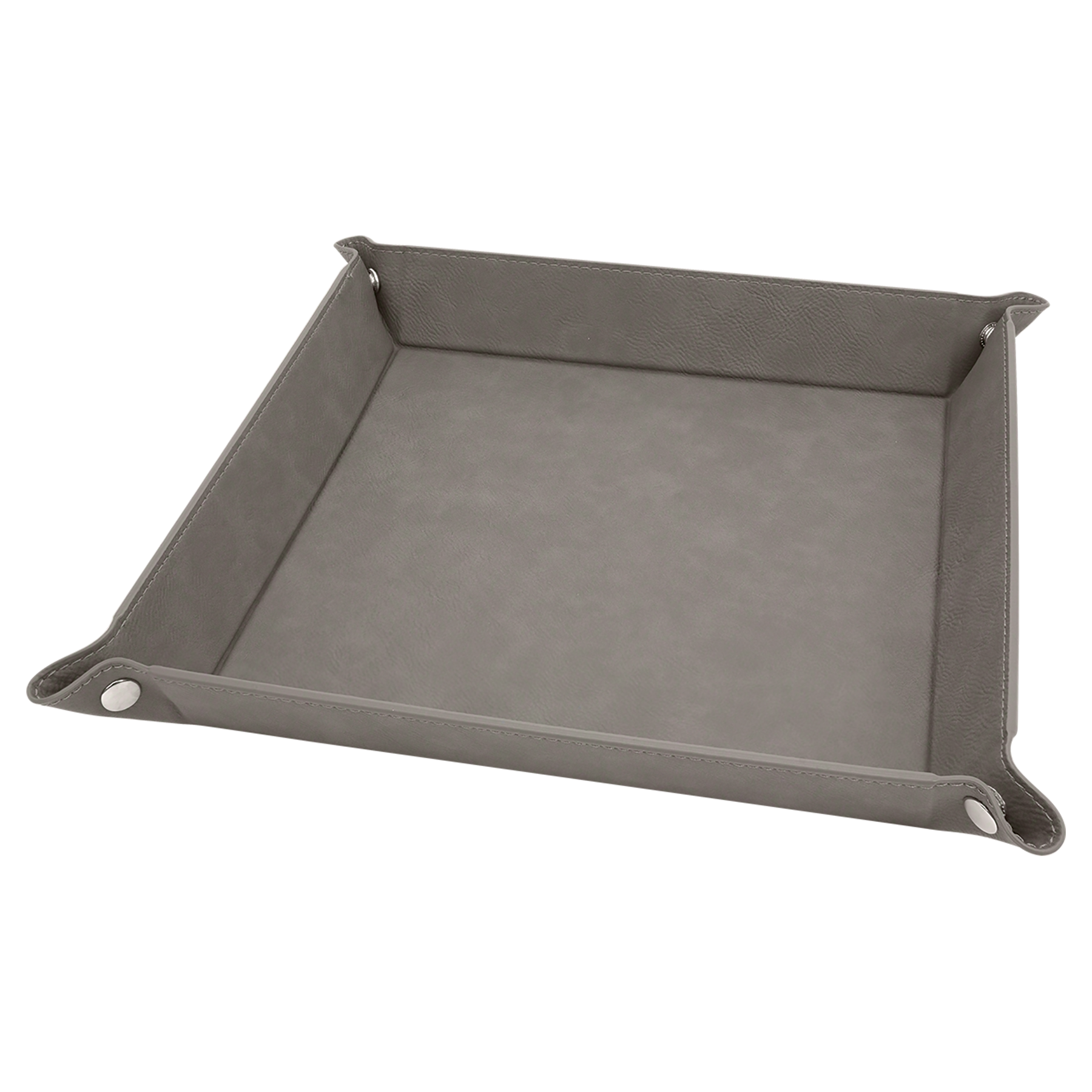 Gray Leatherette Snap Up Tray blank-preview
