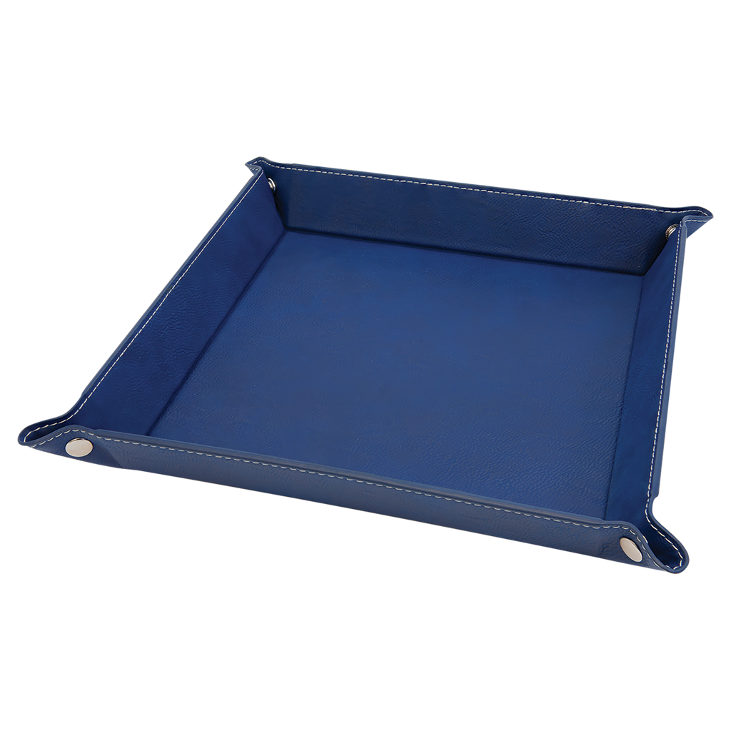 Blue/Silver Leatherette Snap Up Tray blank-preview