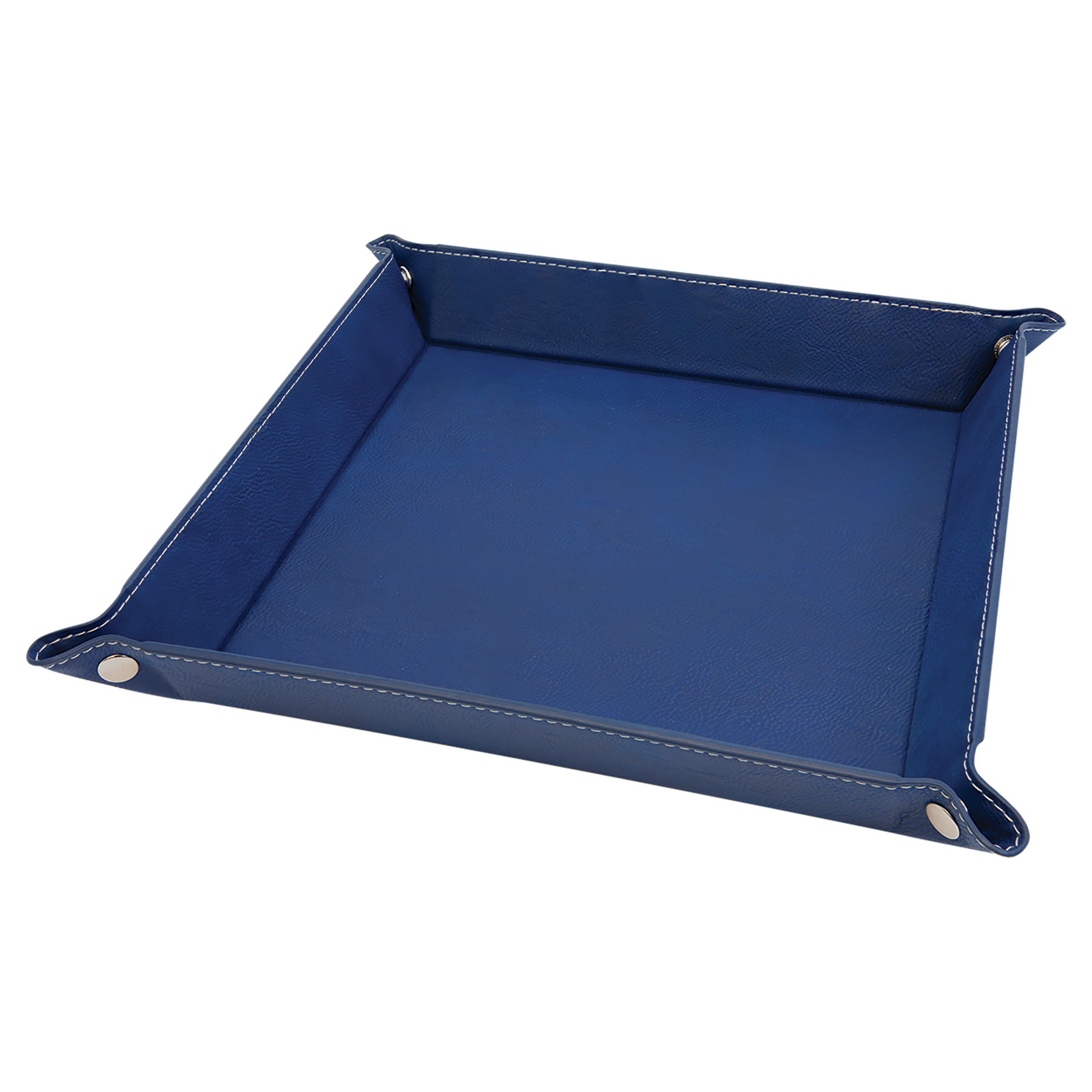 Blue/Silver Leatherette Snap Up Tray blank-preview