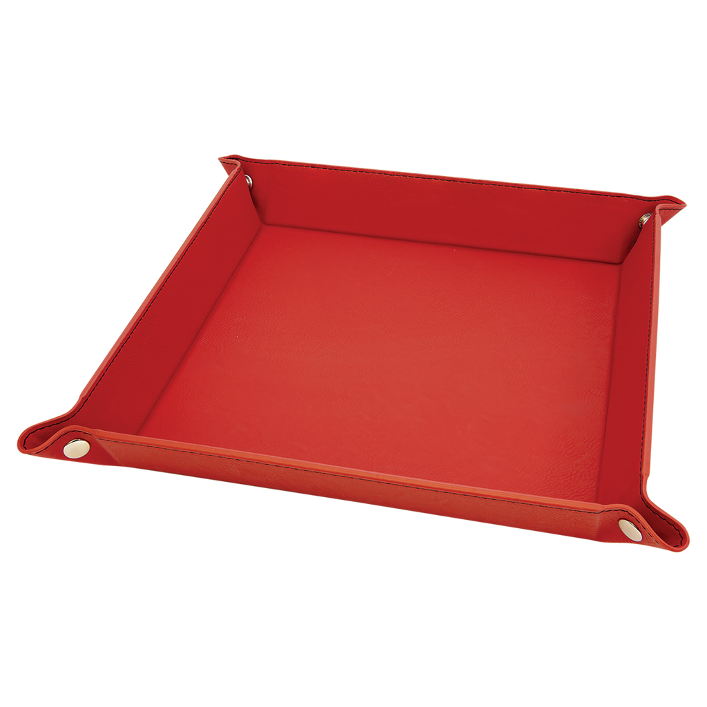 Red Leatherette Snap Up Tray blank-preview