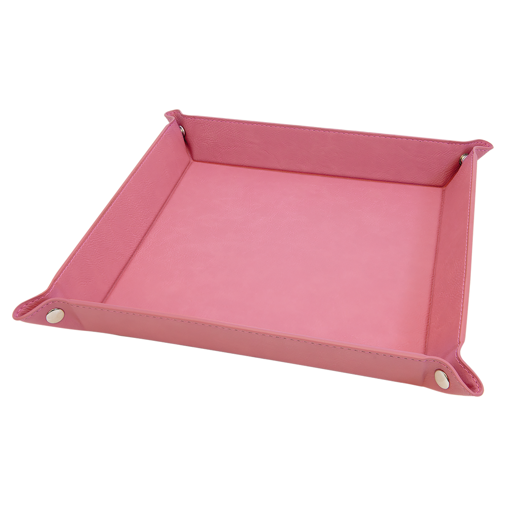 Pink Leatherette Snap Up Tray blank-preview