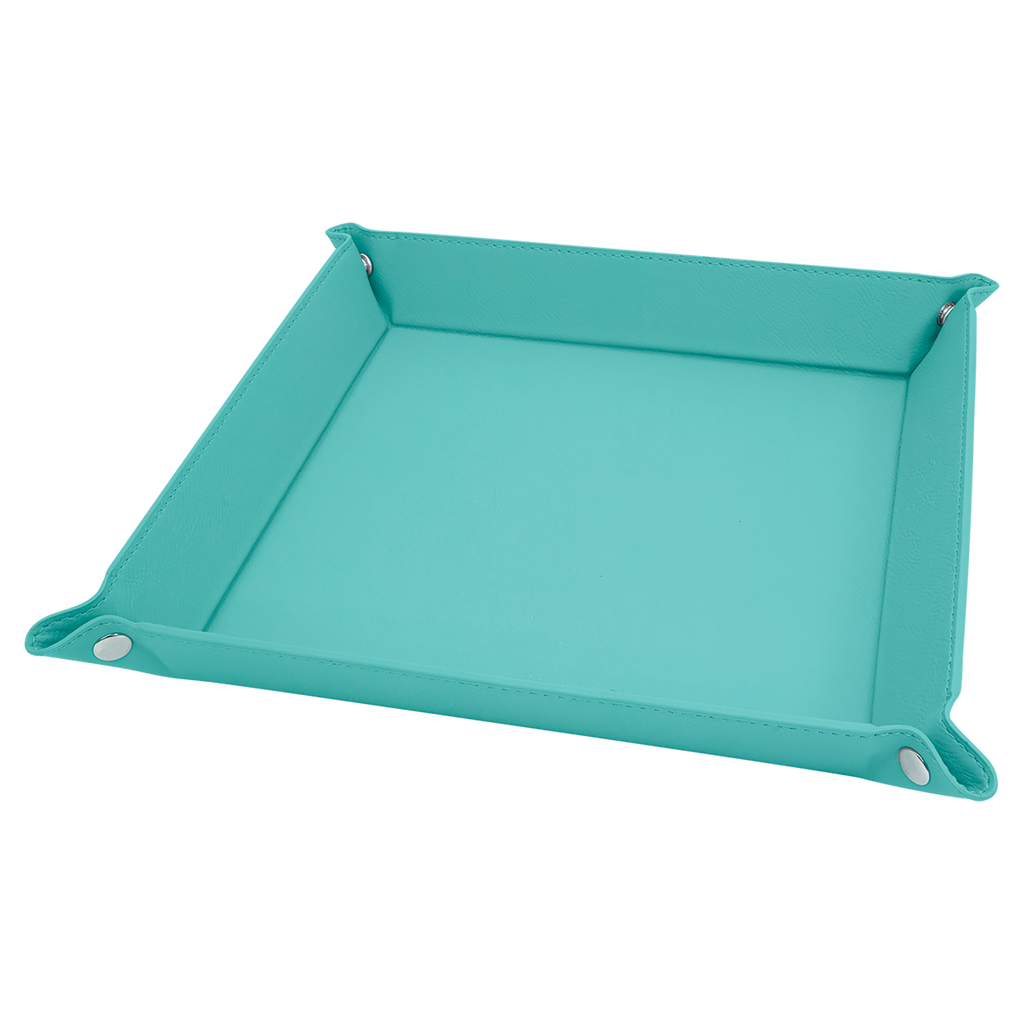 Teal Leatherette Snap Up Tray blank-preview