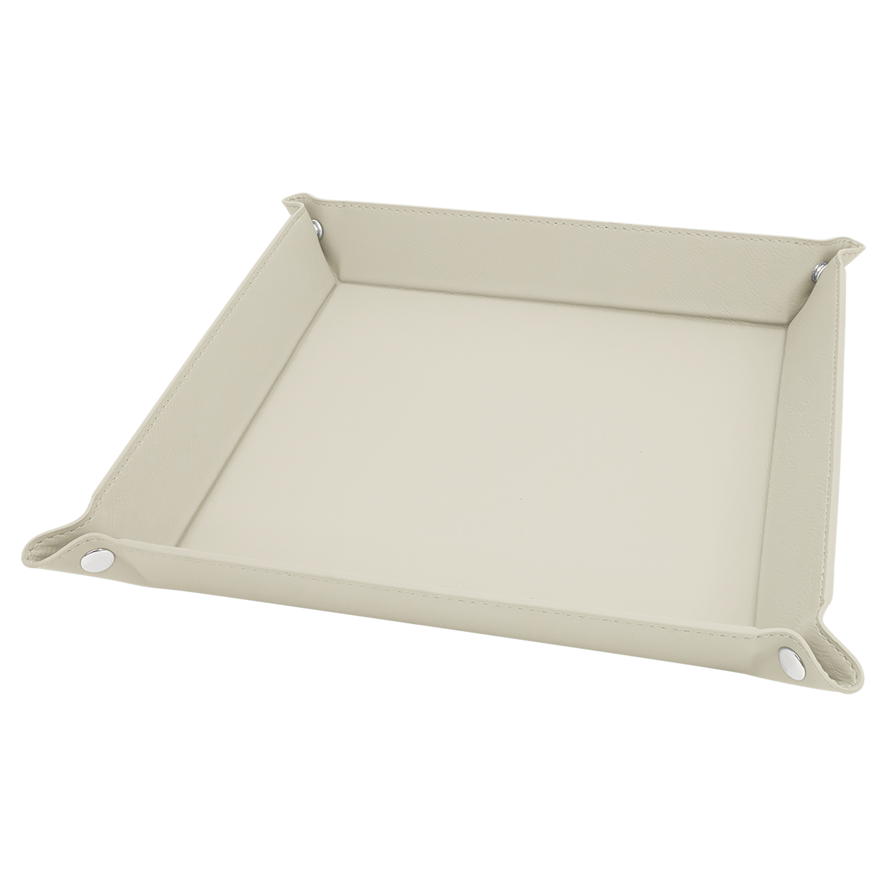 White Leatherette Snap Up Tray blank-preview