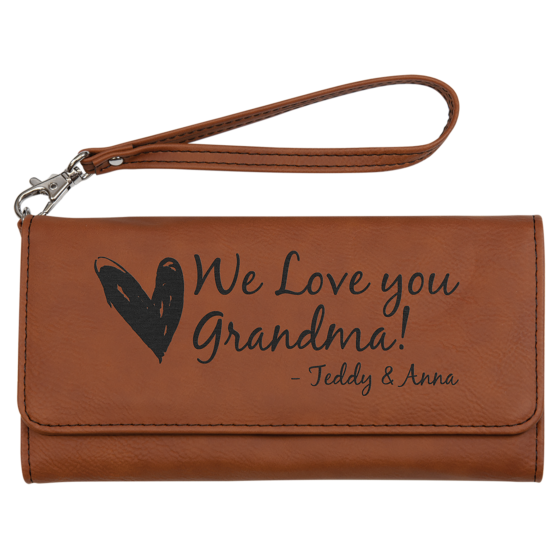 Fawhide Leatherette Wallet with Strap
