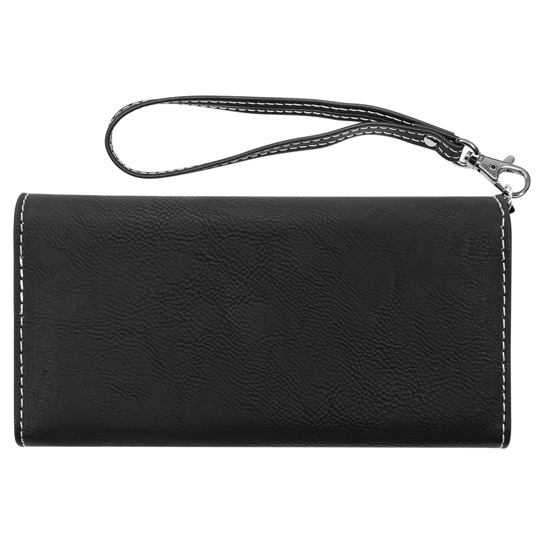 Wallet with Strap - Leatherette, Creekside Collection – Black/Silver preview