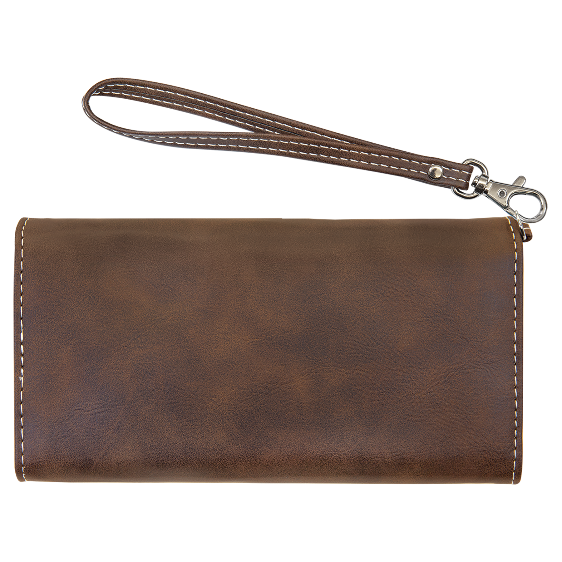 Rustic/Silver Leatherette Wallet with Strap blank-preview