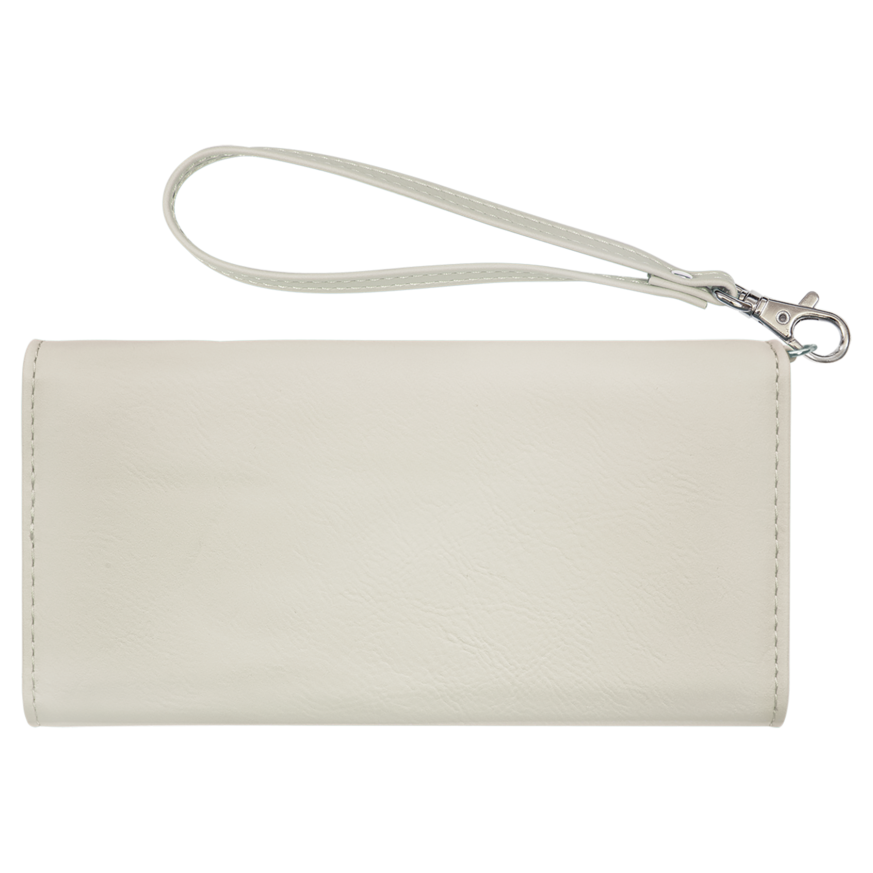White Leatherette Wallet with Strap blank-preview