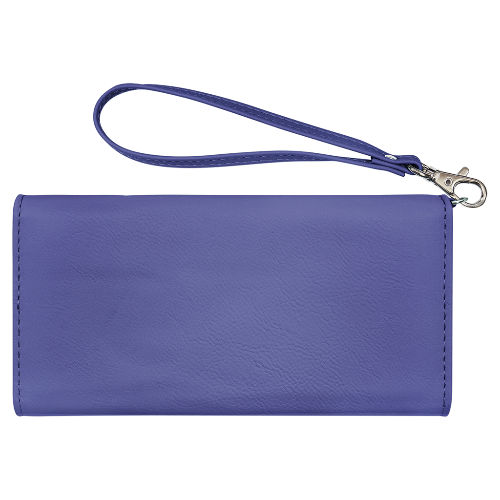 Purple Leatherette Wallet with Strap blank-preview