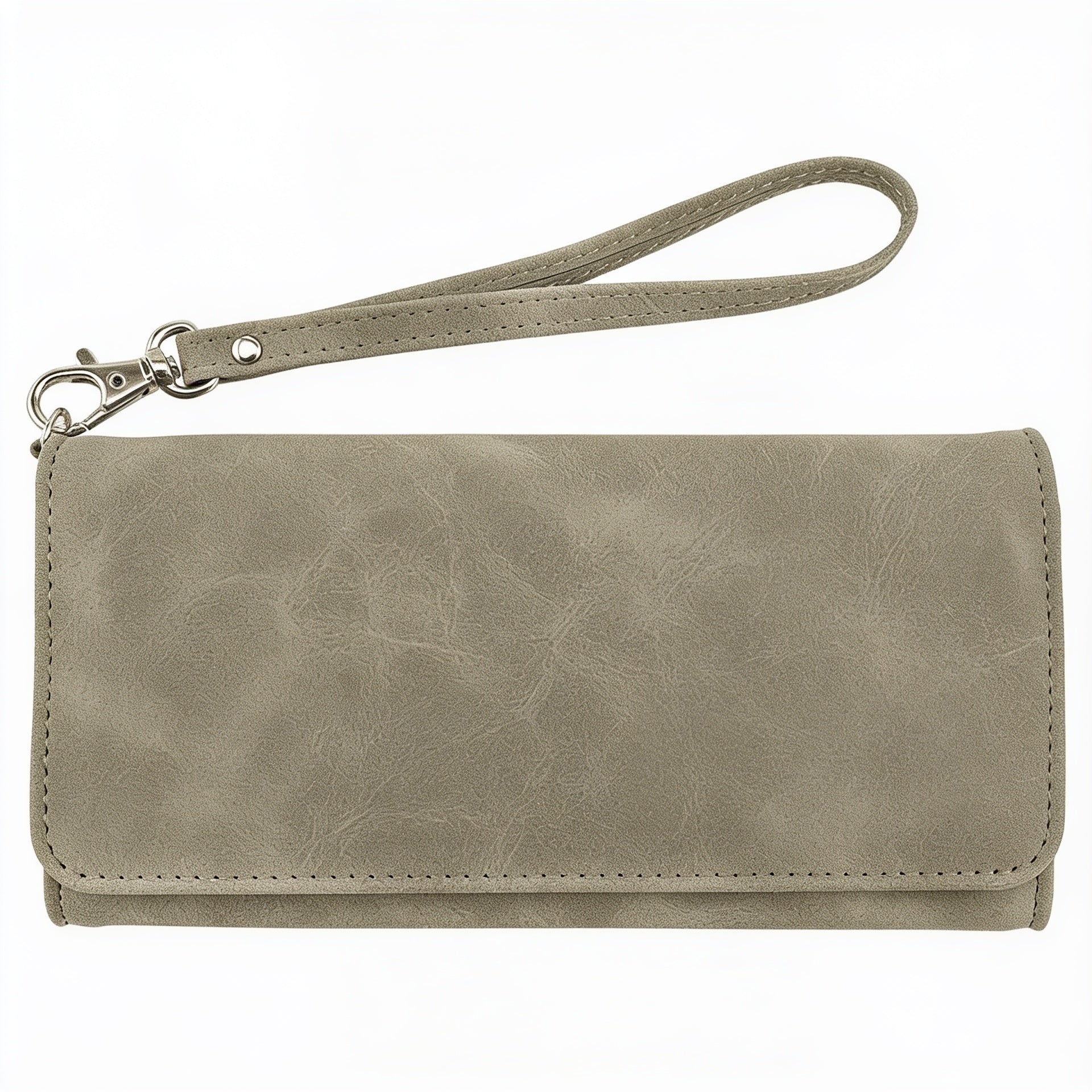 Light Green Leatherette Wallet with Strap blank-preview