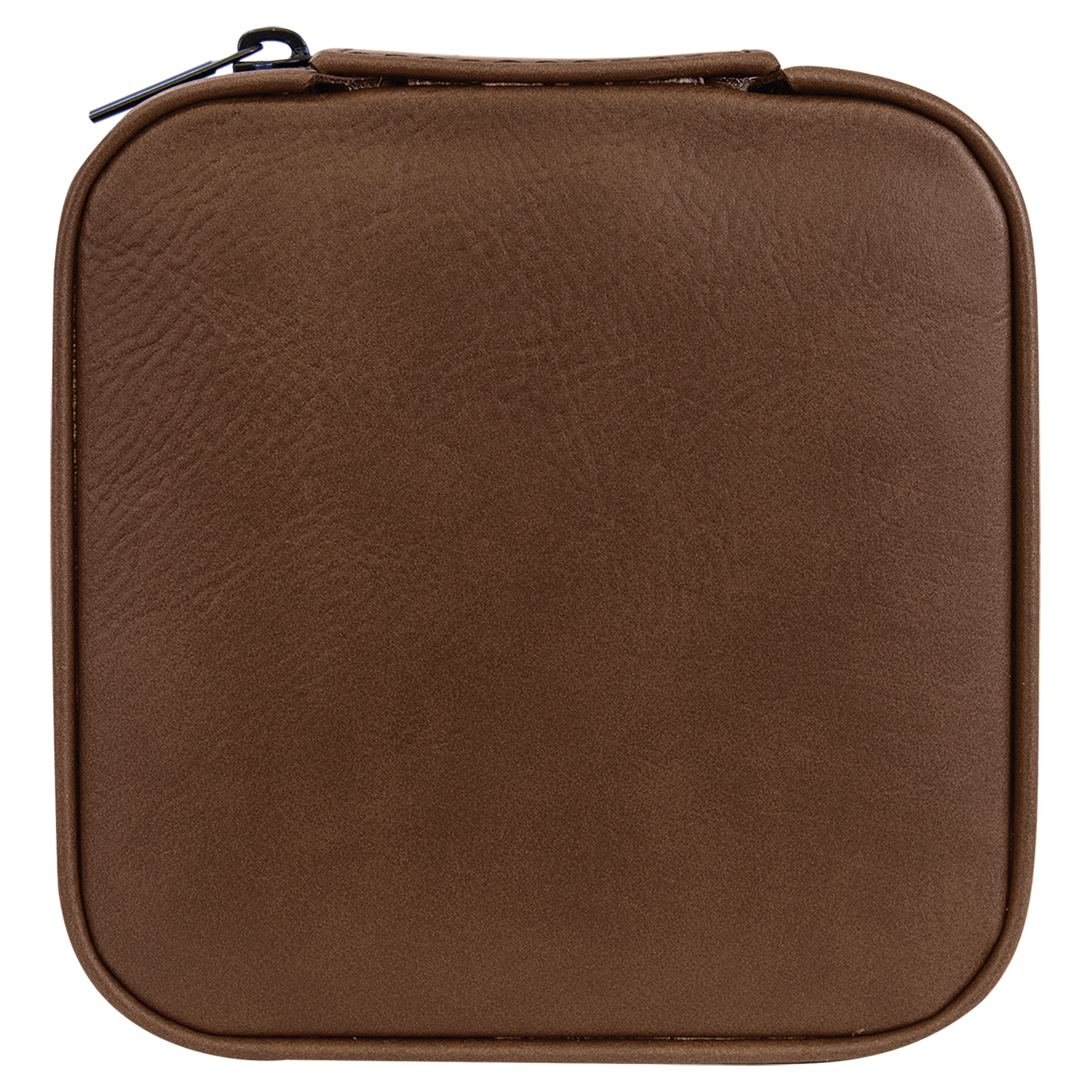 Dark Brown Leatherette Travel Jewelry Box blank-preview