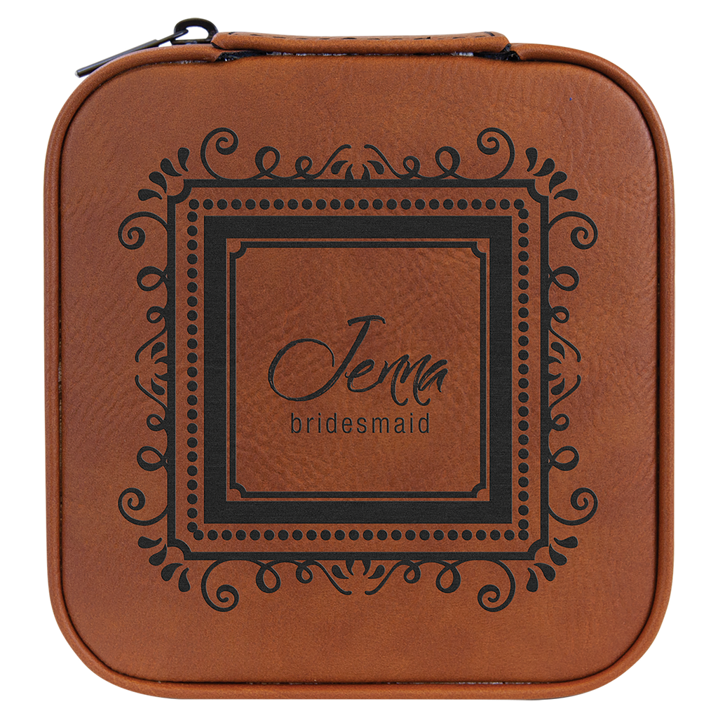 Rawhide Leatherette Travel Jewelry Box