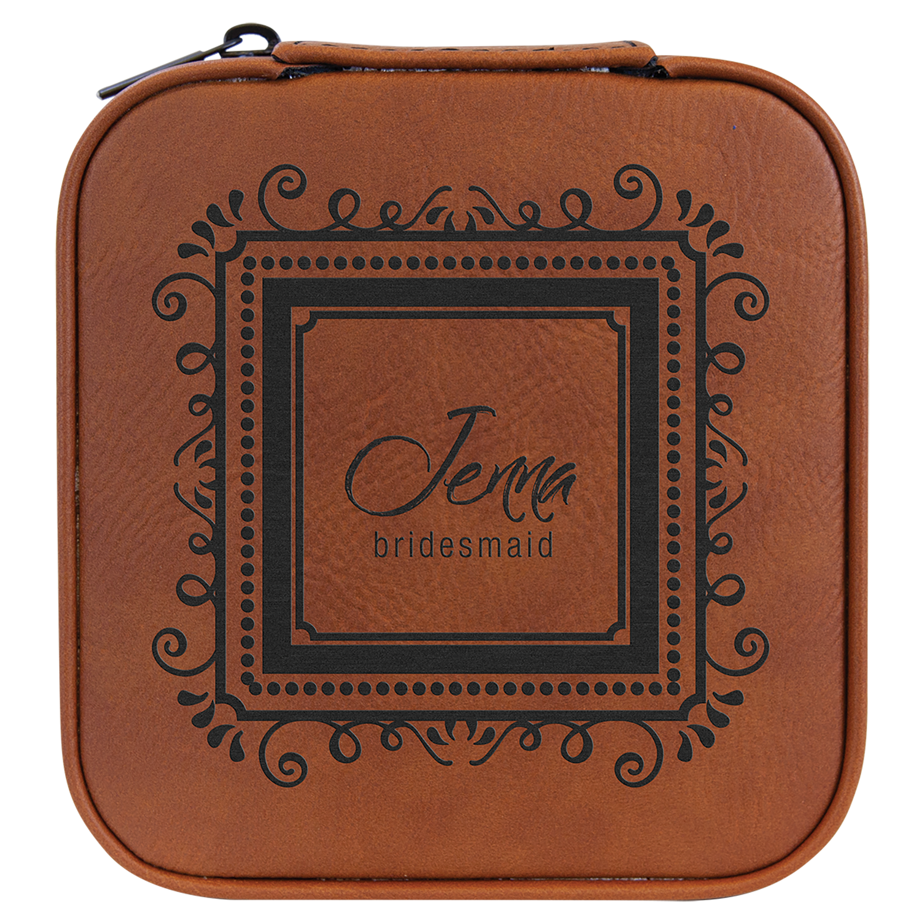 Rawhide Leatherette Travel Jewelry Box