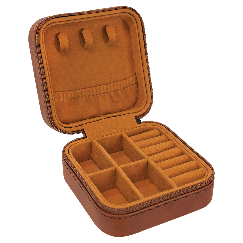 Rawhide Leatherette Travel Jewelry Box