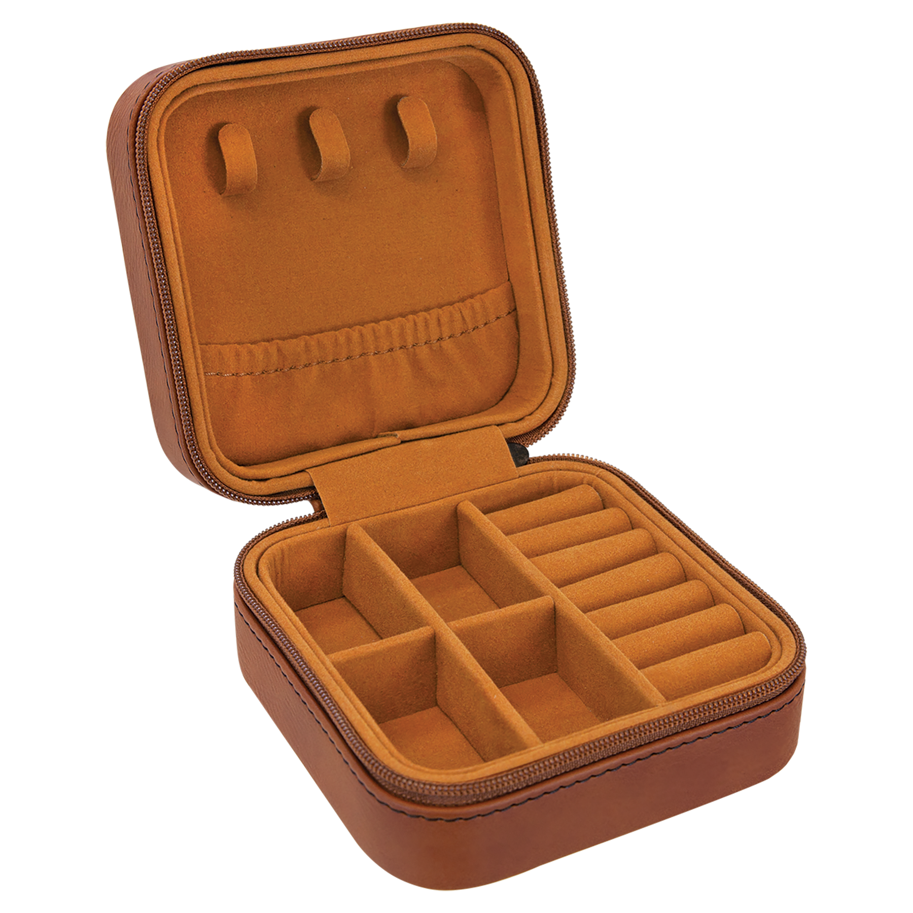 Rawhide Leatherette Travel Jewelry Box