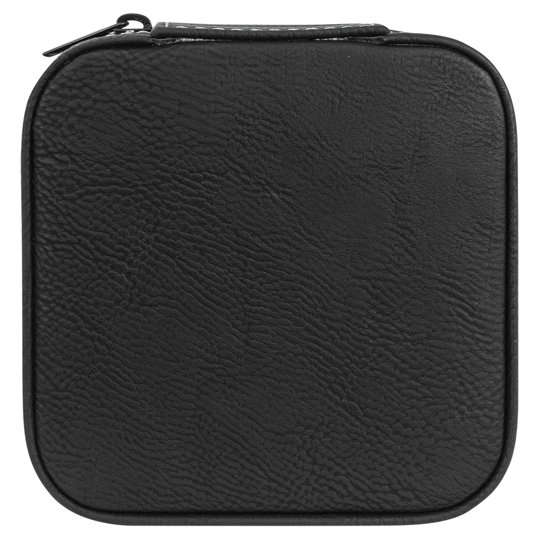 Black/Silver Leatherette Travel Jewelry Box