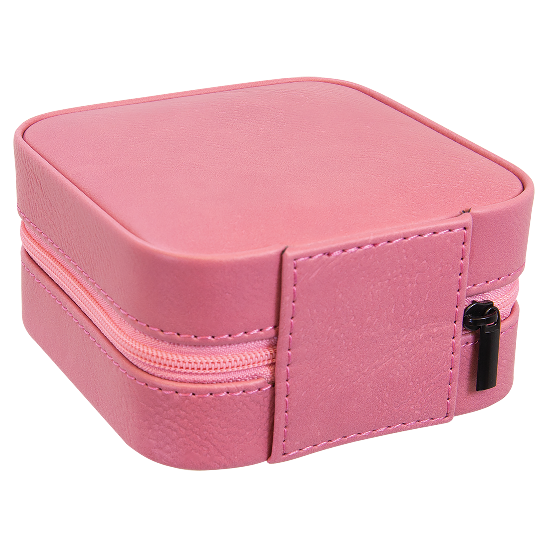Pink Leatherette Travel Jewelry Box