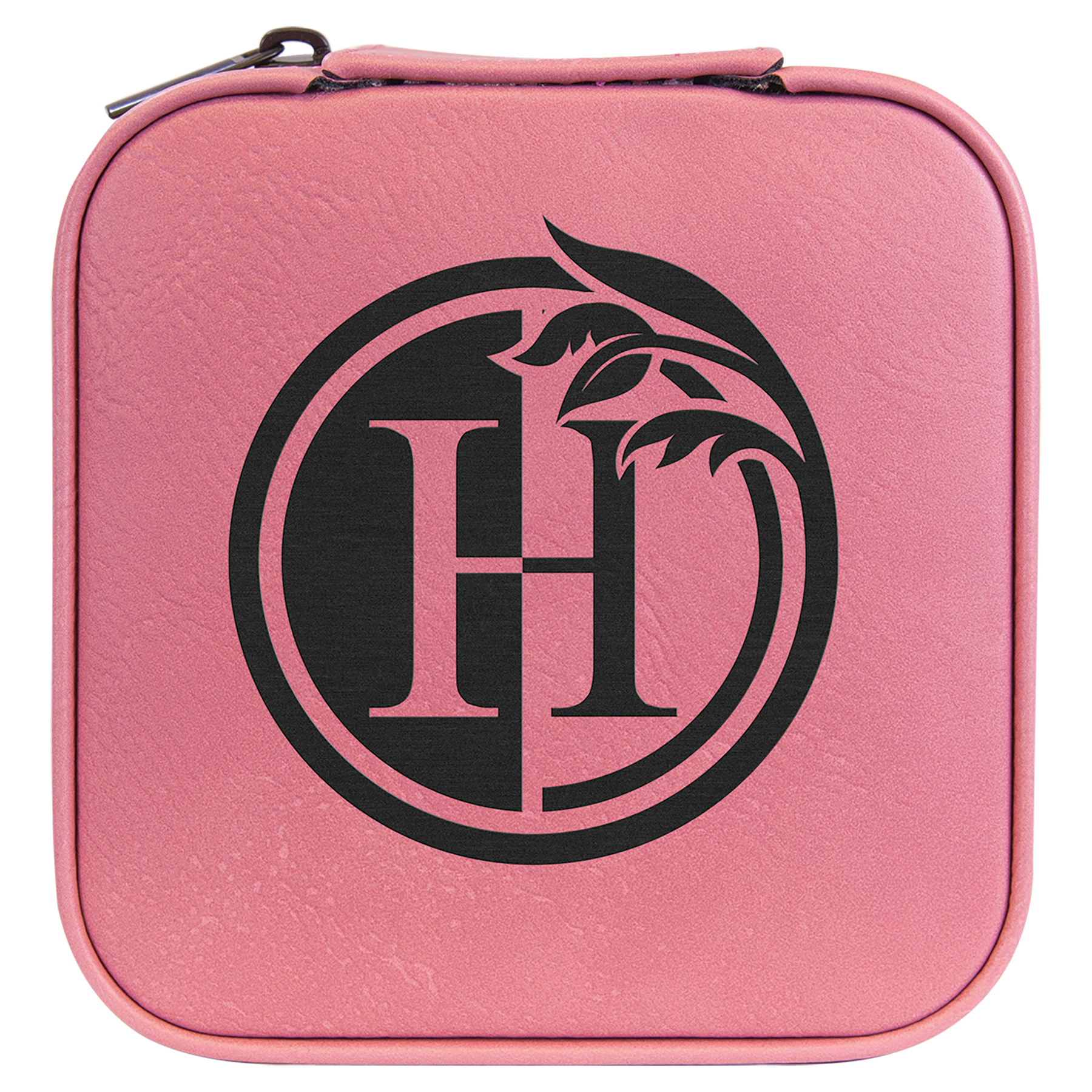 Pink Leatherette Travel Jewelry Box