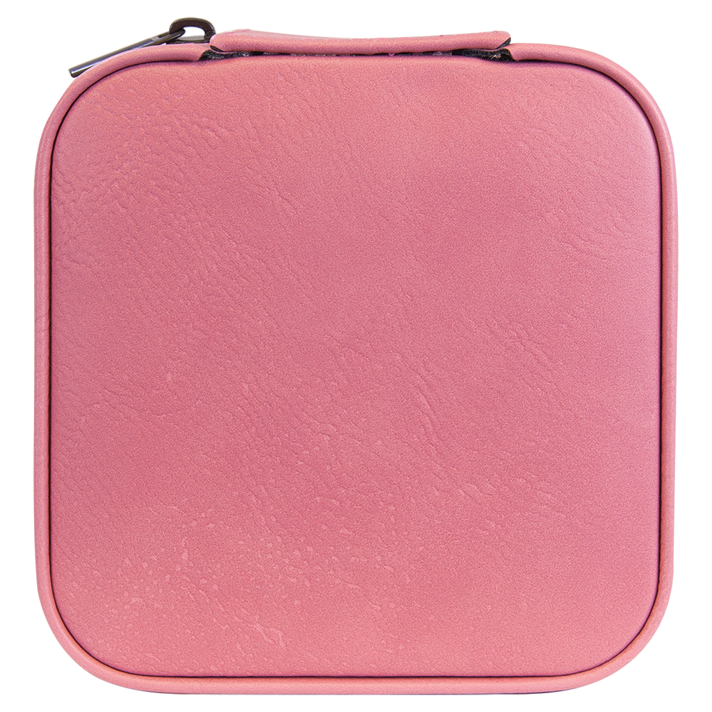 Pink Leatherette Travel Jewelry Box
