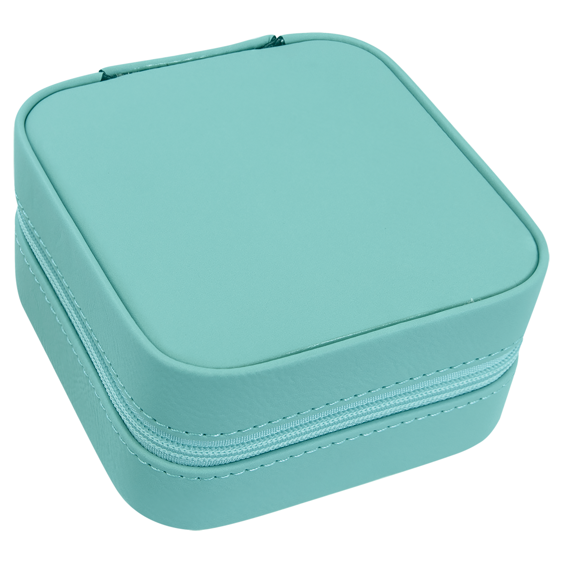 Teal Leatherette Travel Jewelry Box blank-preview