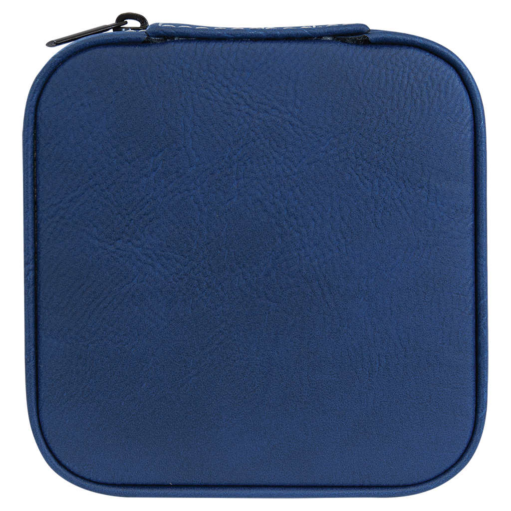 Blue/Silver Leatherette Travel Jewelry Box blank-preview
