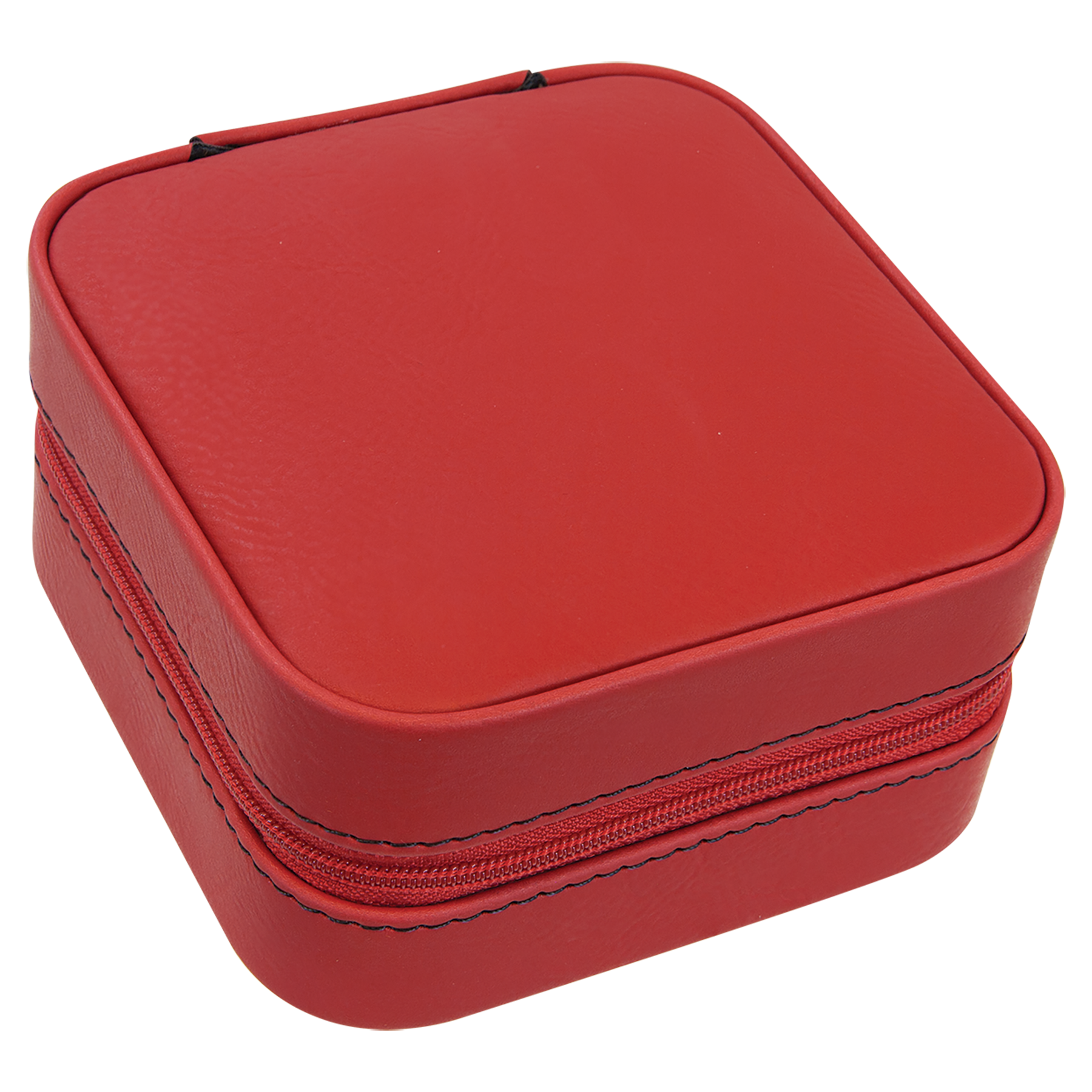 Red Leatherette Travel Jewelry Box blank-preview