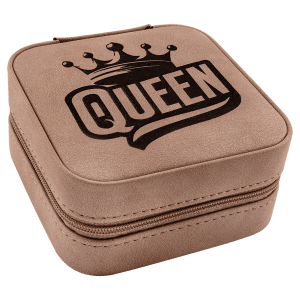 Blush Leatherette Travel Jewelry Box